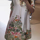 Rochie florală cu design la rever