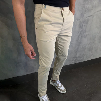 💖👖Pantaloni slim fit pentru bărbați, cu talie elastică