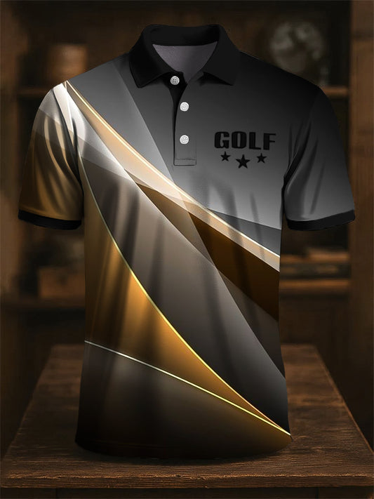 Art Classic geometrie de culoare bloc tipărire Casual Afaceri Polo tricoure