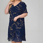 [S-4XL]💖Femei cu mânecă scurtă Cascading imprimate rochie de sifon