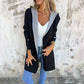 🌸Noutăți de toamnă💐 Cardigan pentru femei cu deschidere în față și design contrastant cu glugă