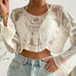 ⛱️Bluză de dantelă peplum pentru femei