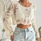 ⛱️Bluză de dantelă peplum pentru femei