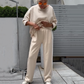 ✨ Set pentru femei cu dungi – pantaloni largi și top, croială avantajoasă