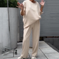 ✨ Set pentru femei cu dungi – pantaloni largi și top, croială avantajoasă