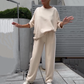 ✨ Set pentru femei cu dungi – pantaloni largi și top, croială avantajoasă