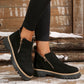 🔥 Botine pentru femei cu vârf rotund și fermoar lateral👢