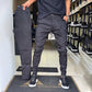 Pantaloni slim fit casual pentru bărbați, culoare solidă