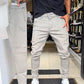 Pantaloni slim fit casual pentru bărbați, culoare solidă