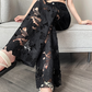 💜 PROMOTIE DE ZIUA ULTIMA - 50% REDUCERE 💜 Pantaloni cu imprimeu cu strasuri, pentru femei