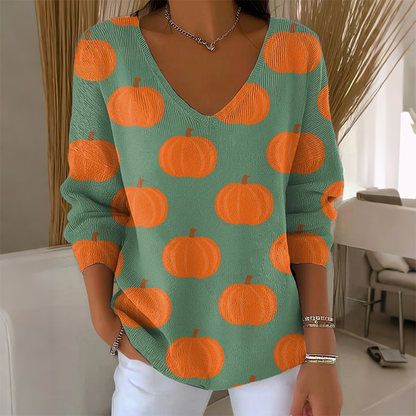 💖 Bluză din tricot cu imprimeu pentru femei