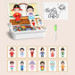 Puzzle magnetic Face Dress Up Joc de călătorie Jucărie educativă pentru copii de vârstă preșcolară, cu două fețe