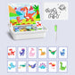 Puzzle magnetic Face Dress Up Joc de călătorie Jucărie educativă pentru copii de vârstă preșcolară, cu două fețe