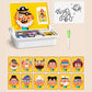 Puzzle magnetic Face Dress Up Joc de călătorie Jucărie educativă pentru copii de vârstă preșcolară, cu două fețe