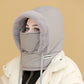 Căciulă termică unisex, groasă, cu căptușeală din fleece și mască atașată