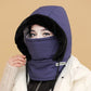 Căciulă termică unisex, groasă, cu căptușeală din fleece și mască atașată