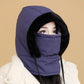 Căciulă termică unisex, groasă, cu căptușeală din fleece și mască atașată