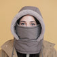 Căciulă termică unisex, groasă, cu căptușeală din fleece și mască atașată