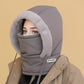 Căciulă termică unisex, groasă, cu căptușeală din fleece și mască atașată
