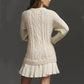 💗49% REDUCERE💗Rochie mini din tricot cu model împletit pentru femei