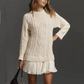 💗49% REDUCERE💗Rochie mini din tricot cu model împletit pentru femei