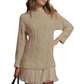 💗49% REDUCERE💗Rochie mini din tricot cu model împletit pentru femei