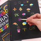 🌈Caiet creativ pentru artă scratch cu curcubeu