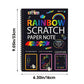 🌈Caiet creativ pentru artă scratch cu curcubeu