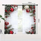 🎄🎅 Set de 2 perdele de fereastră de Crăciun pentru decorarea interiorului 🏡🎁