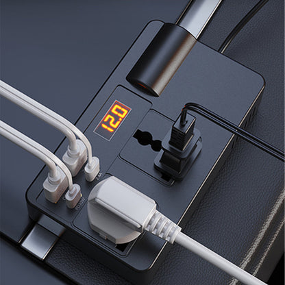 ⚡🔋Invertor portabil pentru mașină 12 V/24 V – 220 V, cu afișaj digital