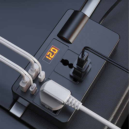 ⚡🔋Invertor portabil pentru mașină 12 V/24 V – 220 V, cu afișaj digital