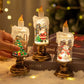 📦Livrare gratuită📦🎅Baterie operată luminoasă de Crăciun Snow Globe Candle