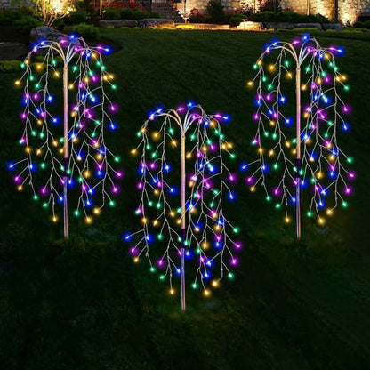 🌿💡 Lampa solară de grădină (100 LED-uri) – Se aprinde automat la mișcare, rezistentă la apă și la razele solare – Plată la livrare 🌸🔋