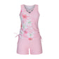 Costum de baie din două piese, tip tankini, pentru femei, cu imprimeu