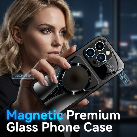 📱✨ Carcasă magnetică pentru telefon din sticlă securizată – rezistentă la șocuri, compatibilă cu MagSafe ✨📱✨ Carcasă magnetică pentru telefon din sticlă securizată – rezistentă la șocuri, compatibilă cu MagSafe ✨