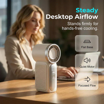 ❄️ Învinge cu ușurință căldura – Mini ventilator portabil cu afișaj LED și 6 viteze – Plată la livrare 💨😍