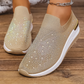 👟 Pantofi sport slip-on cu fluturi cu strasuri pentru femei - Strălucește la fiecare pas  ✨