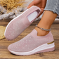 👟 Pantofi sport slip-on cu fluturi cu strasuri pentru femei - Strălucește la fiecare pas  ✨