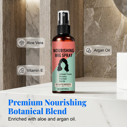 💧 Spray nutritiv ușor, fără clătire, pentru peruci – hidratare și prospețime fără efort! ✨
