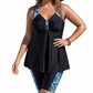Costum de baie pentru femei, compus din un top tankini lejer și pantaloni scurți