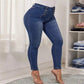 👖Blugi skinny cu talie înaltă și piept dublu