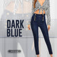 👖Blugi skinny cu talie înaltă și piept dublu